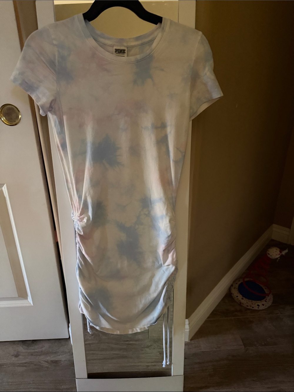 PINK Victoria's Secret Pastel Tie-Dye Ruched Side Midi Dress